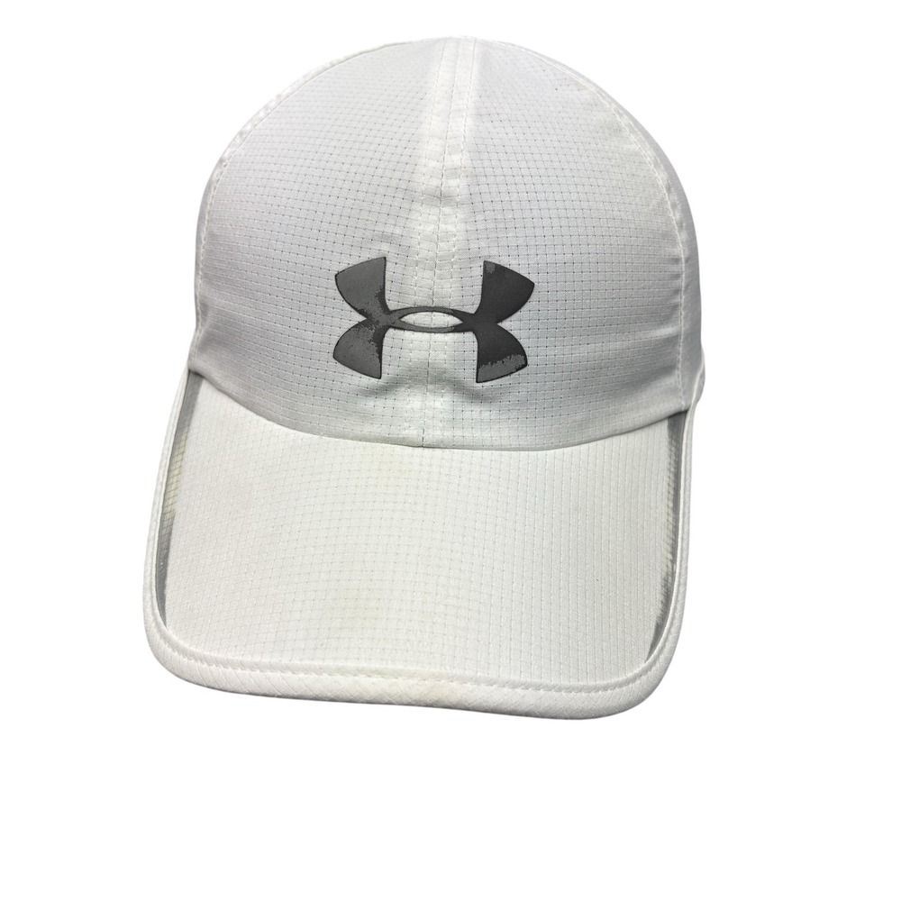 Under Armour Baseball Cap Mens OSFA White Polyester Adjustable Reflective Logo